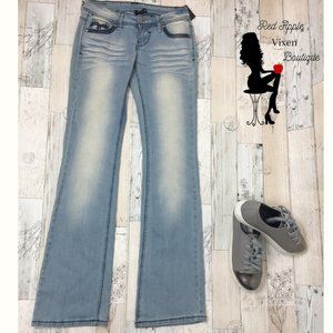 Stretch Denim Boot Cut Jeans
